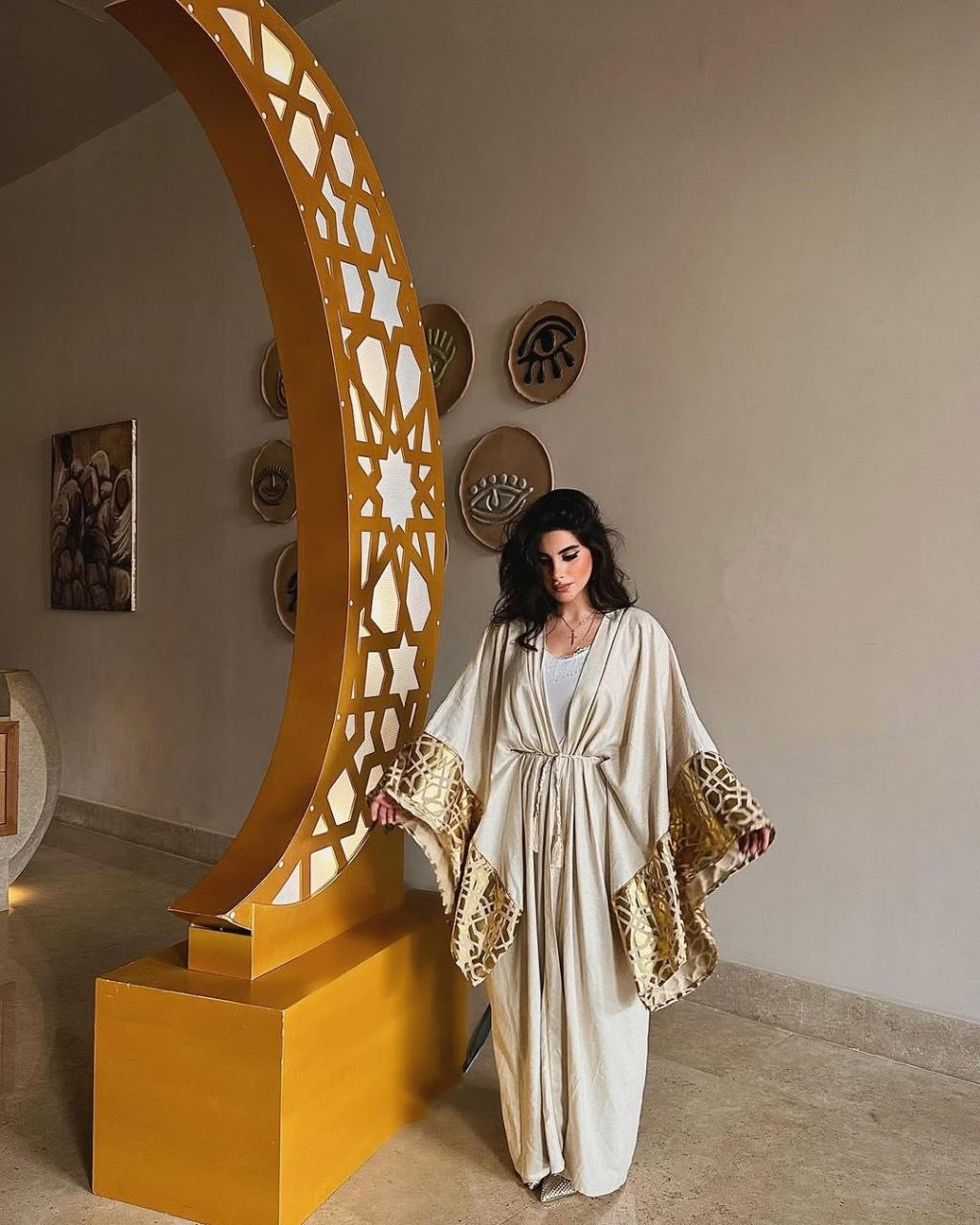Gold Metallic Kaftan