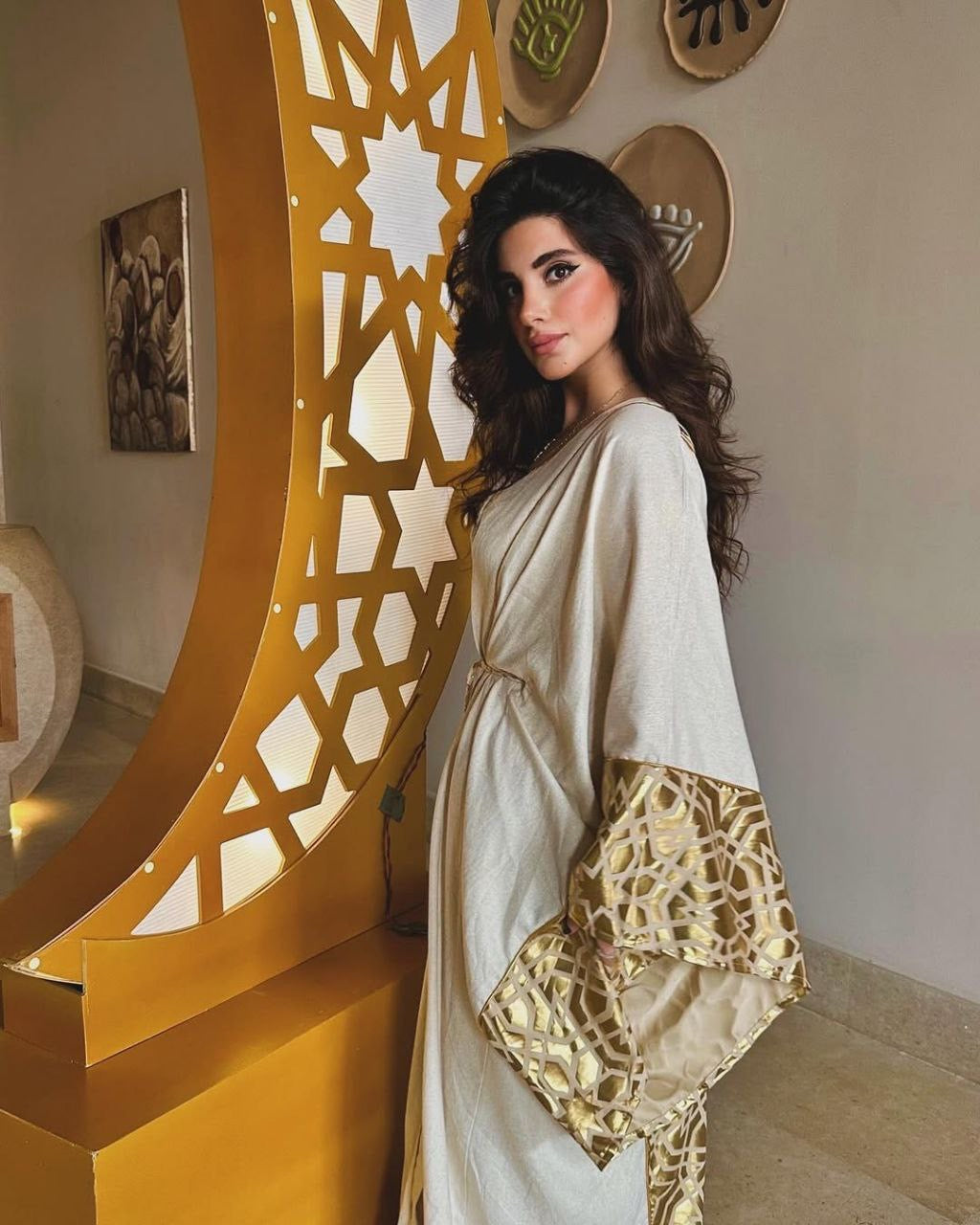 Gold Metallic Kaftan