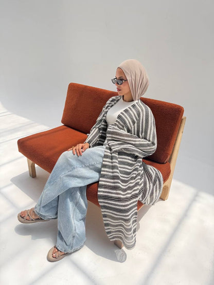 Open Front Knit Cardigan