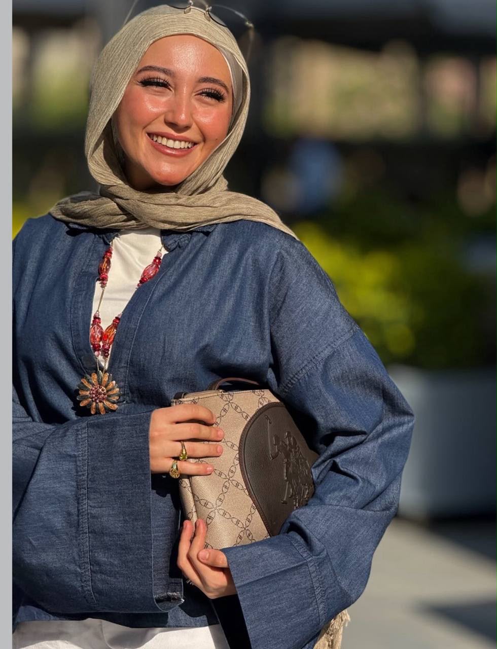 OVERSIZED DENIM BLOUSE