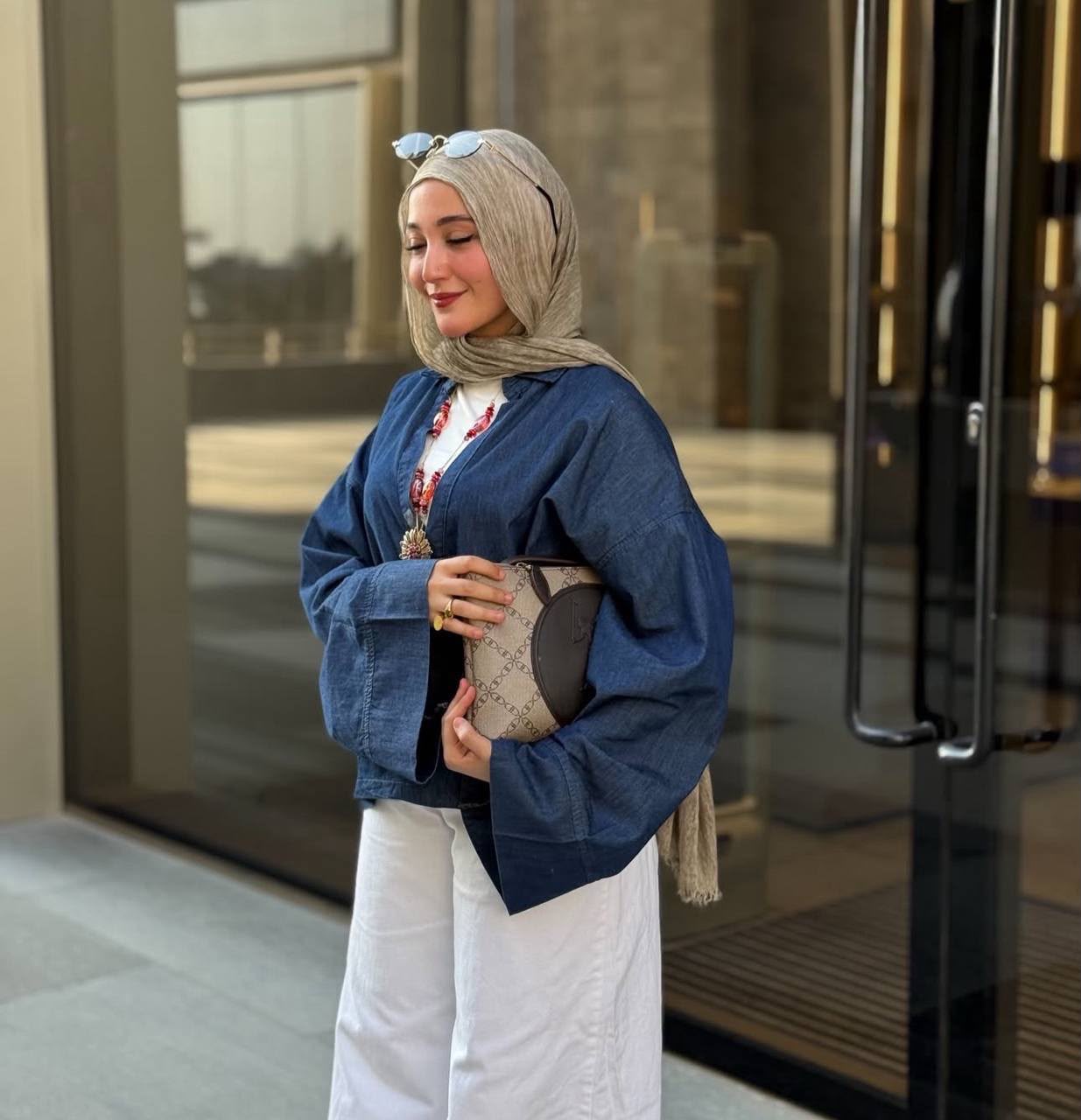 OVERSIZED DENIM BLOUSE
