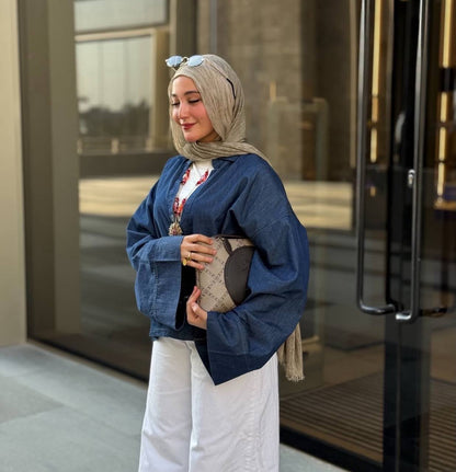 OVERSIZED DENIM BLOUSE