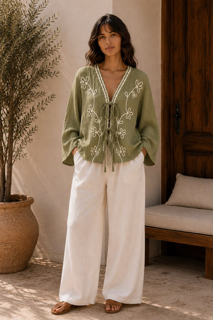 Floral Embroidered Blouse