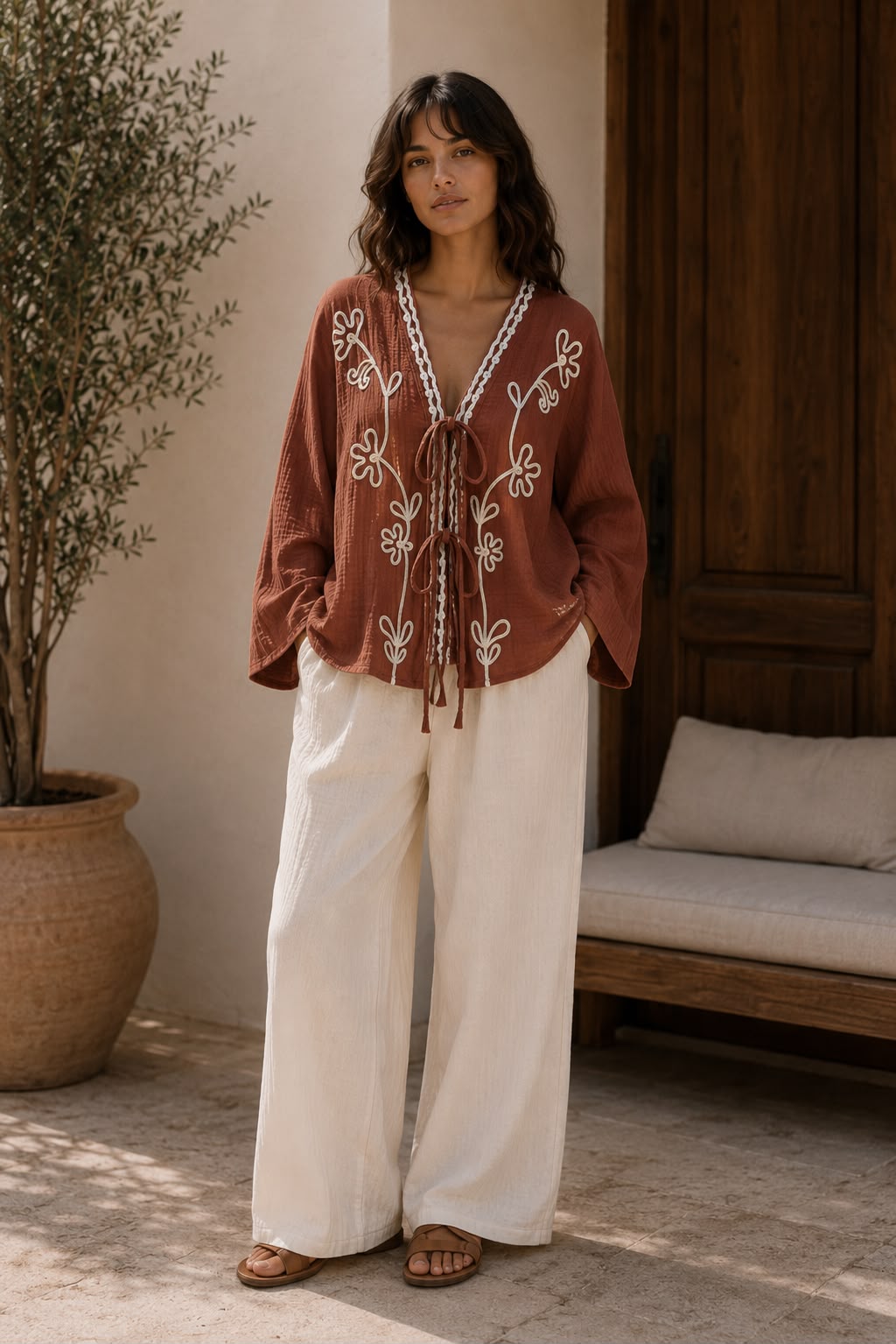 Floral Embroidered Blouse