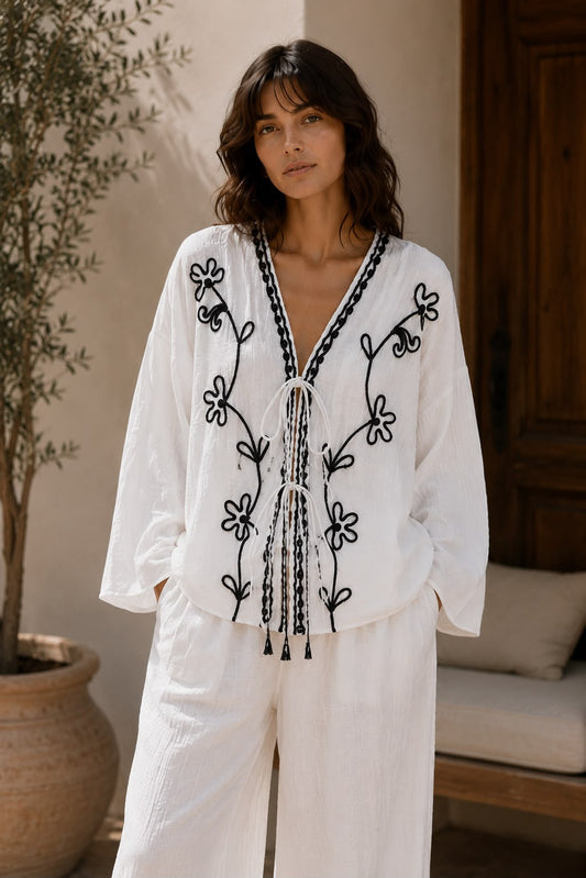 Floral Embroidered Blouse