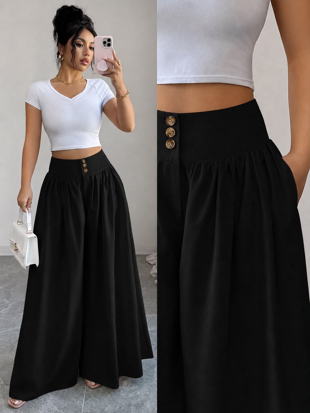 Beryl Pant - oversized pure linen pants by Vogo