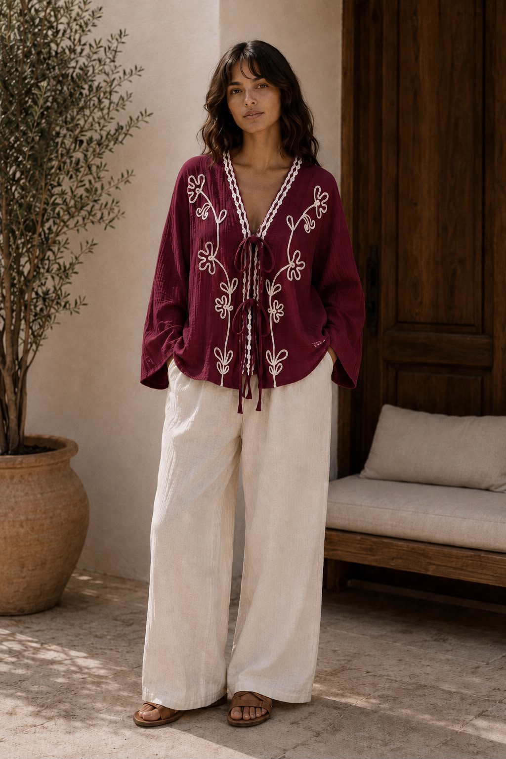Floral Embroidered Blouse